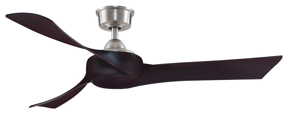 Fanimation Wrap Custom Ceiling Fan Brushed Nickel/Dark Walnut, 52"