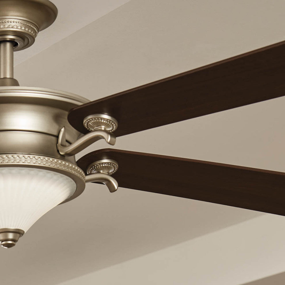 60" Rise Ceiling Fan, Brushed Nickel