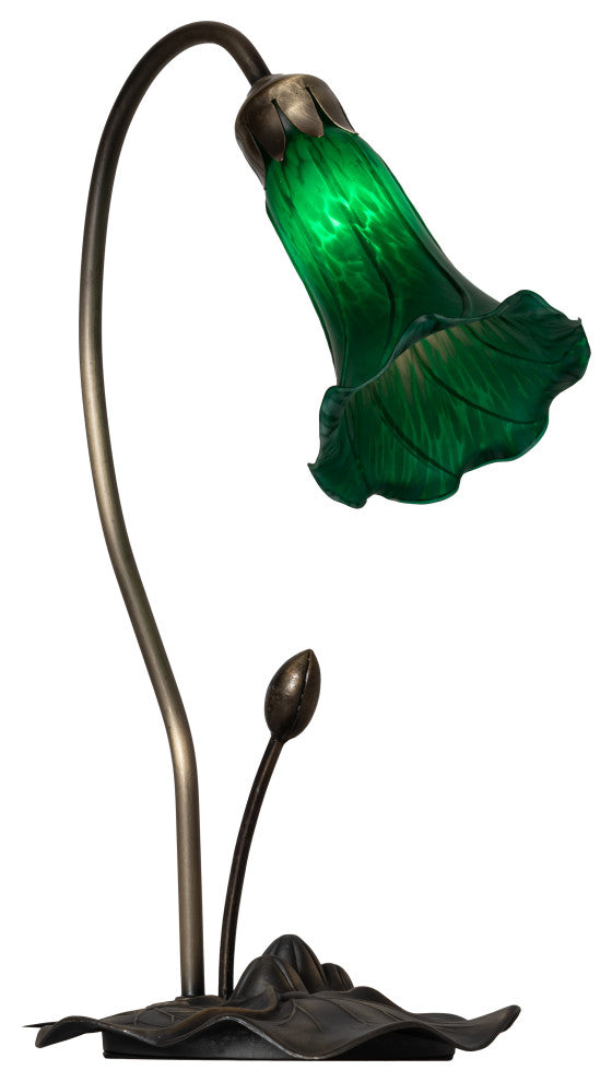 Meyda Lighting 13716 16" High Green Pond Lily Accent Lamp