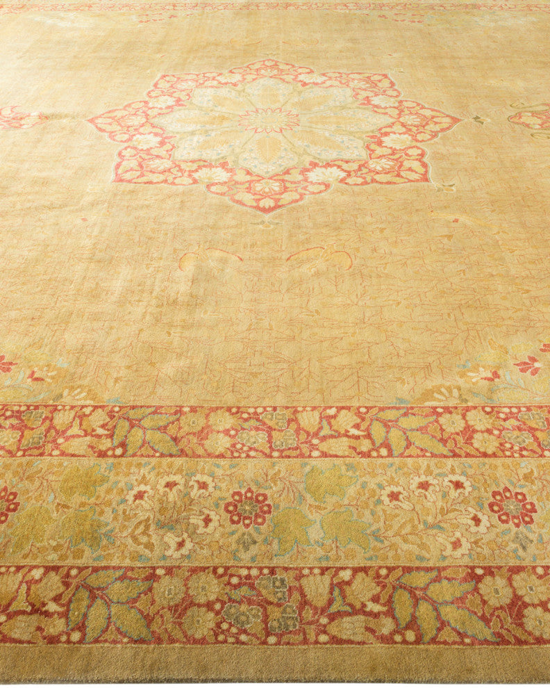 Mogul, One-of-a-Kind Hand-Knotted Area Rug Yellow, 12'1"x17'6"