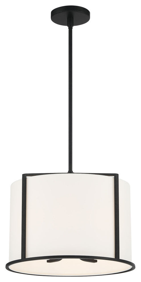 Carlyn Four Light Pendant in Black