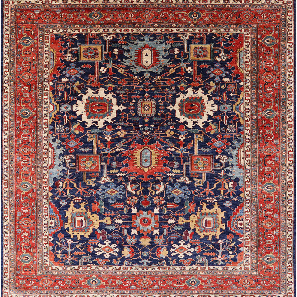 Ahgly Company Indoor Square Mid-Century Modern Area Rugs, 3' Square