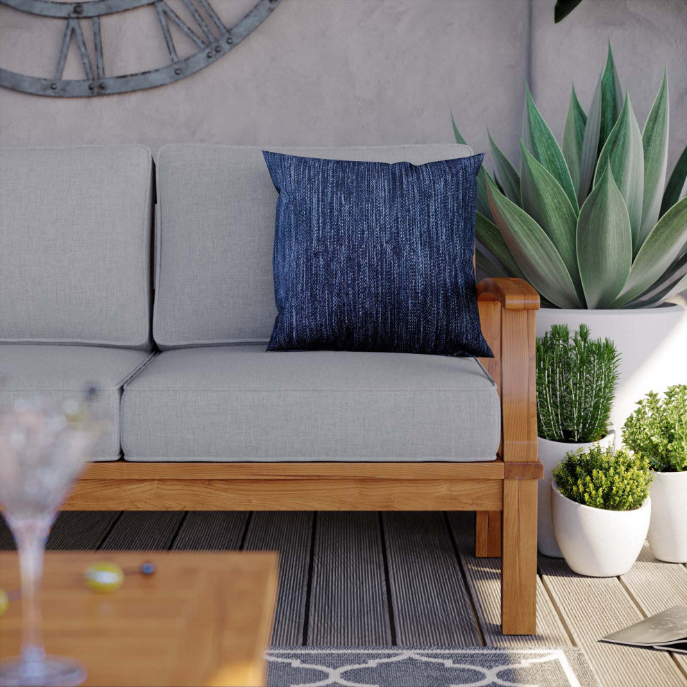 Lounge Sofa, Wood, Brown Natural Gray, Modern, Outdoor Patio Balcony Garden