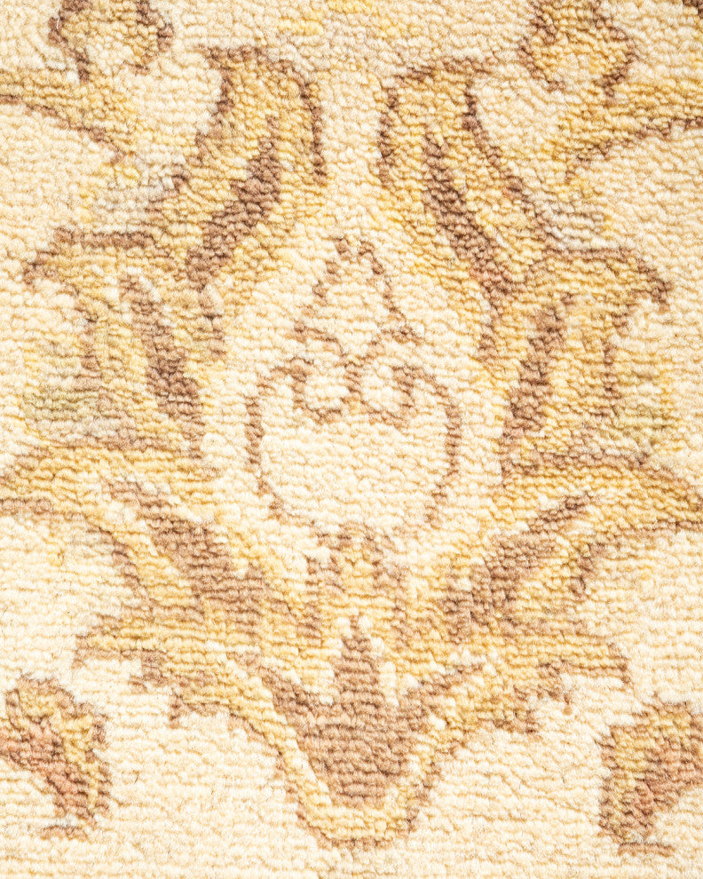 Eclectic, One-of-a-Kind Hand-Knotted Area Rug Ivory, 4' 2 x 6' 2