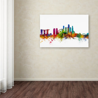 'Singapore Skyline' Canvas Art by Michael Tompsett