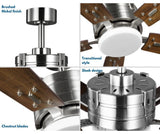 Glenfalls 5-Blade Chestnut 56" AC Motor LED Transitional Ceiling Fan