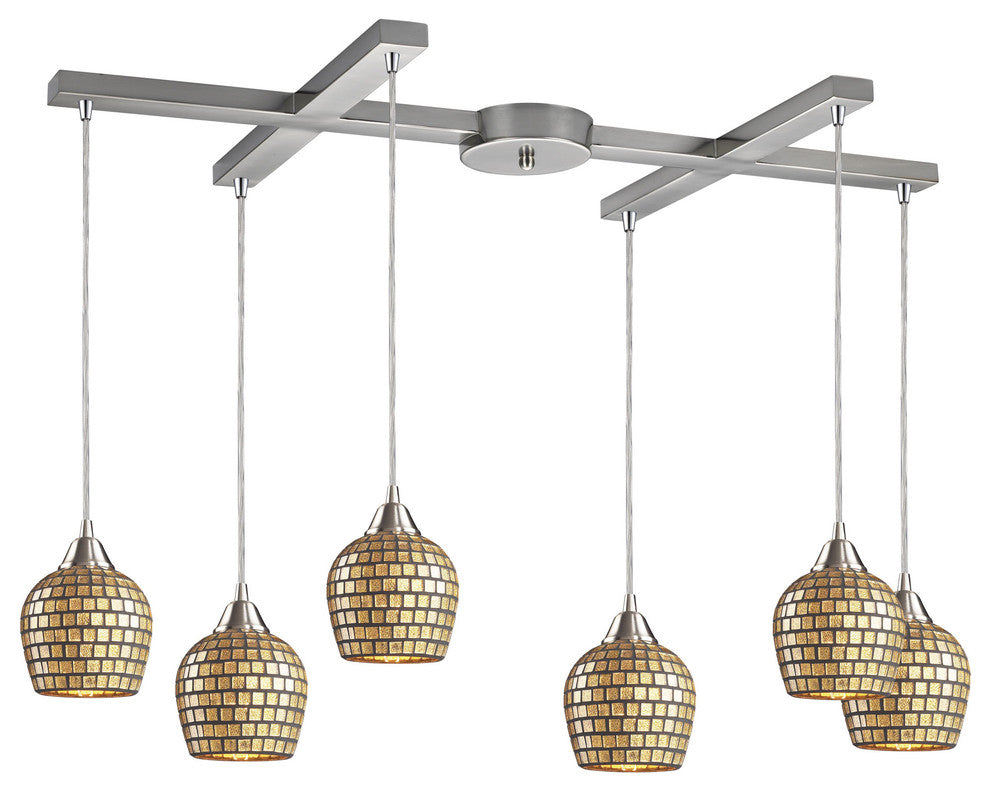 Elk Lighting 528-6GLD Fusion 6-Light Pendant Light