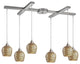 Elk Lighting 528-6GLD Fusion 6-Light Pendant Light