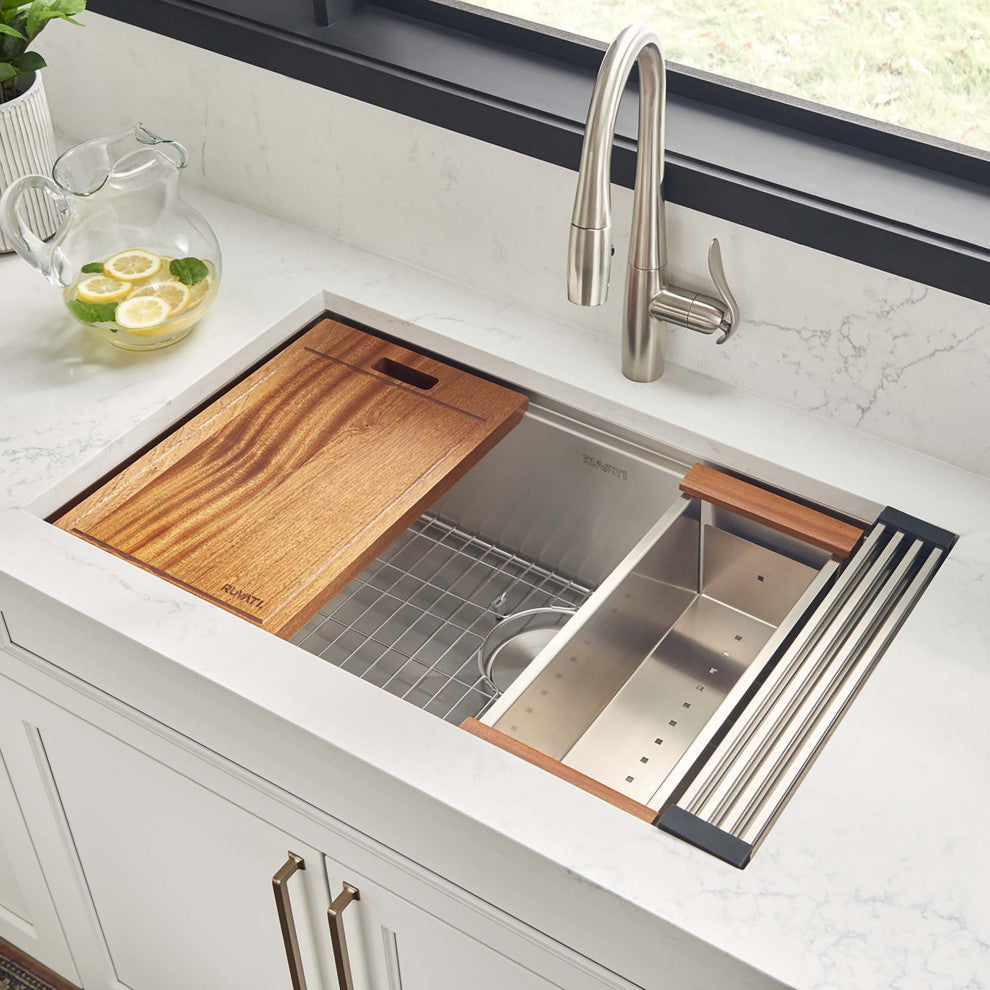 Ruvati RVH8300 Undermount 16 Gauge 32" Kitchen Sink Single Bowl