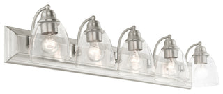 Brushed Nickel Transitional, Colonial, Vanity Sconce