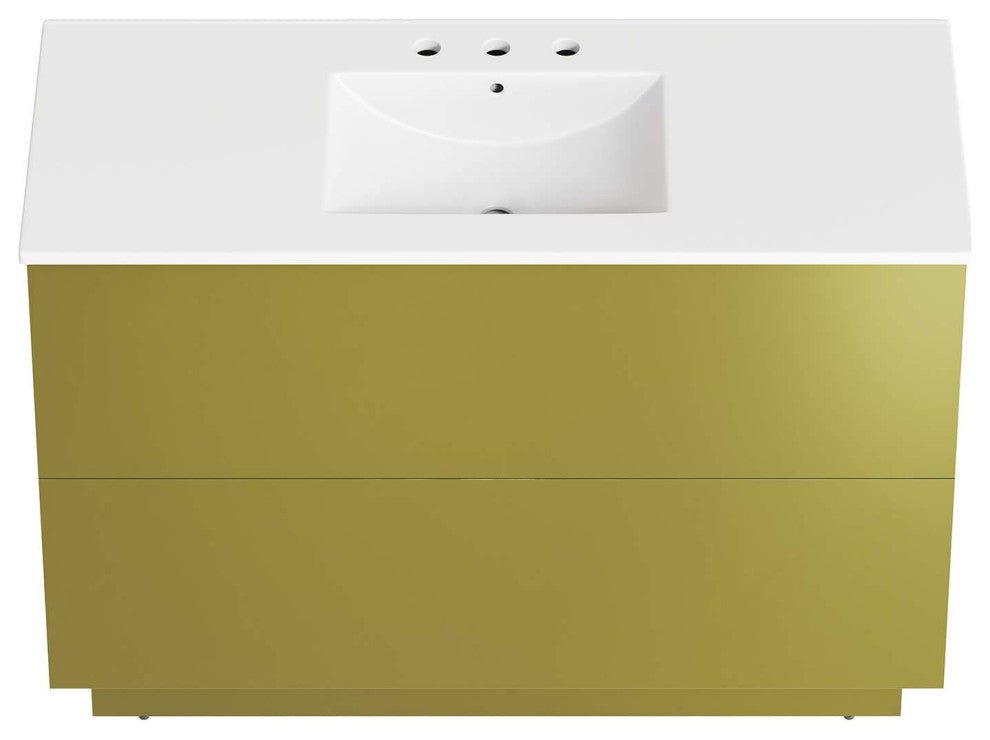 Quantum 48" Single Sink Bathroom Vanity - White Gold