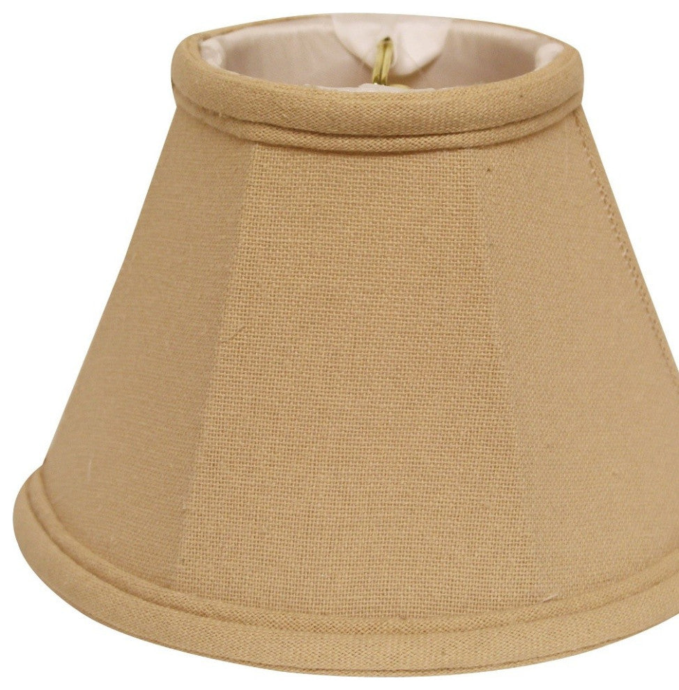 5" Parchment Biege Premium Set of 6 Chandelier Linen Lampshades