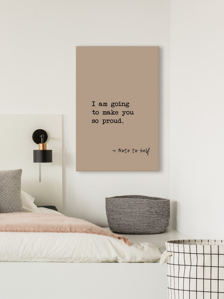 "Note to Self" Painting Print on Wrapped Canvas, 12x18