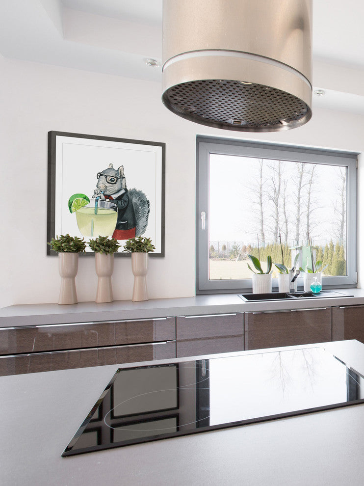 "Alcohol Professor" Framed Painting Print, 32"x32"