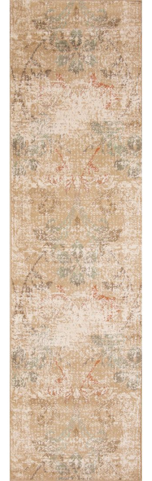 KAS Heritage 9351 Champagne Damask Area Rug, 2'2"x7'11" Runner
