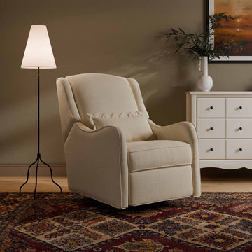 Devon Recliner and Swivel Glider, Performance Ivory Eco-Basketweave