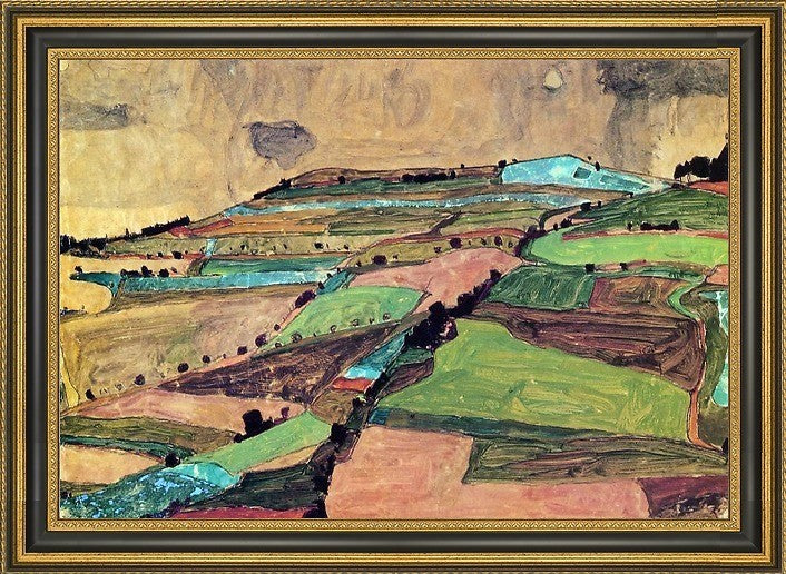 Egon Schiele Field Landscape (Kreuzberg near Krumau)