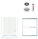 Sterling Alcove 60"x36"x77" Vikrell Center Shower Kit, White