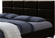 Vivaldi Modern Dark Brown Faux Leather Padded Platform Base Full Size Bed Frame