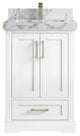 Boston 24 Single Sink Bathroom Vanity, White 2" Calacatta Poannazo