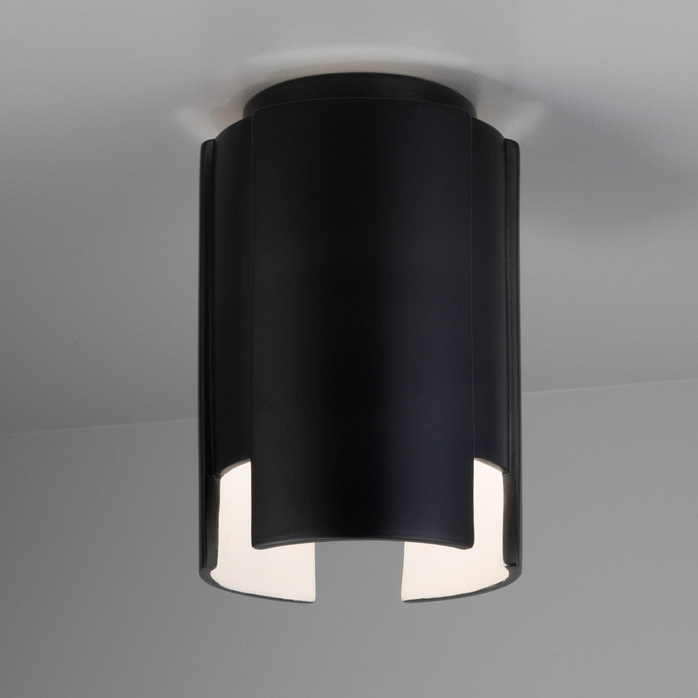 Radiance Stagger Ceramic Flush-Mount, Carbon Matte Black, LED