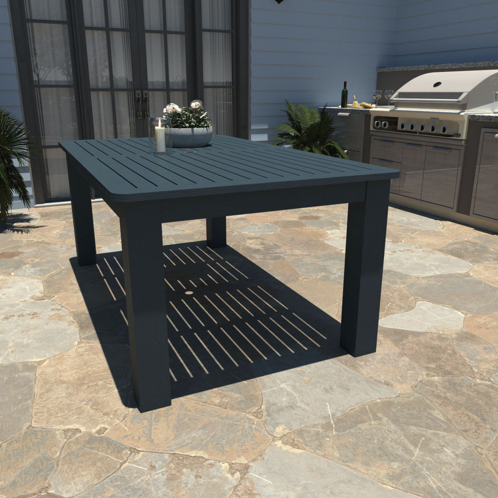 Rectangular 42x72 Table, Weathered Acorn, Federal Blue
