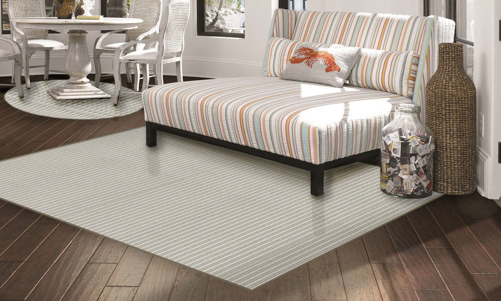 Antigua Accent Rugs In/Out Door Carpet, Frost 3'x12'