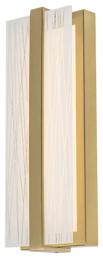 Gallery 14" LED Sconce, Satin Brass