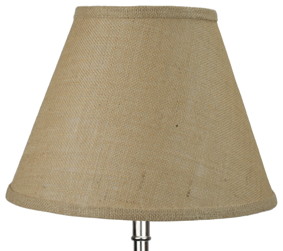 Fenchel Shades, 6"x12"x9" Spider Attachment Empire Lamp Shade, Burlap Natural