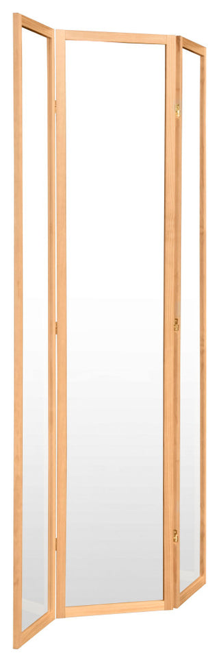 7' Tall Clear Screen, Natural, 3 Panel