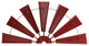 32"L Galvanized Farmhouse Half Wind Spinner Wall Decor, Red