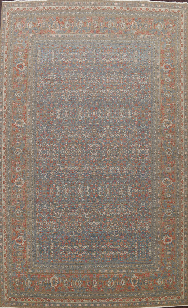 Silver Washed Geometric Ziegler Turkish Oriental 10x13 Area Rug Wool Carpet