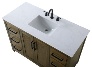 Home Living 48" Single Bathroom Vanity, Hazel Oak