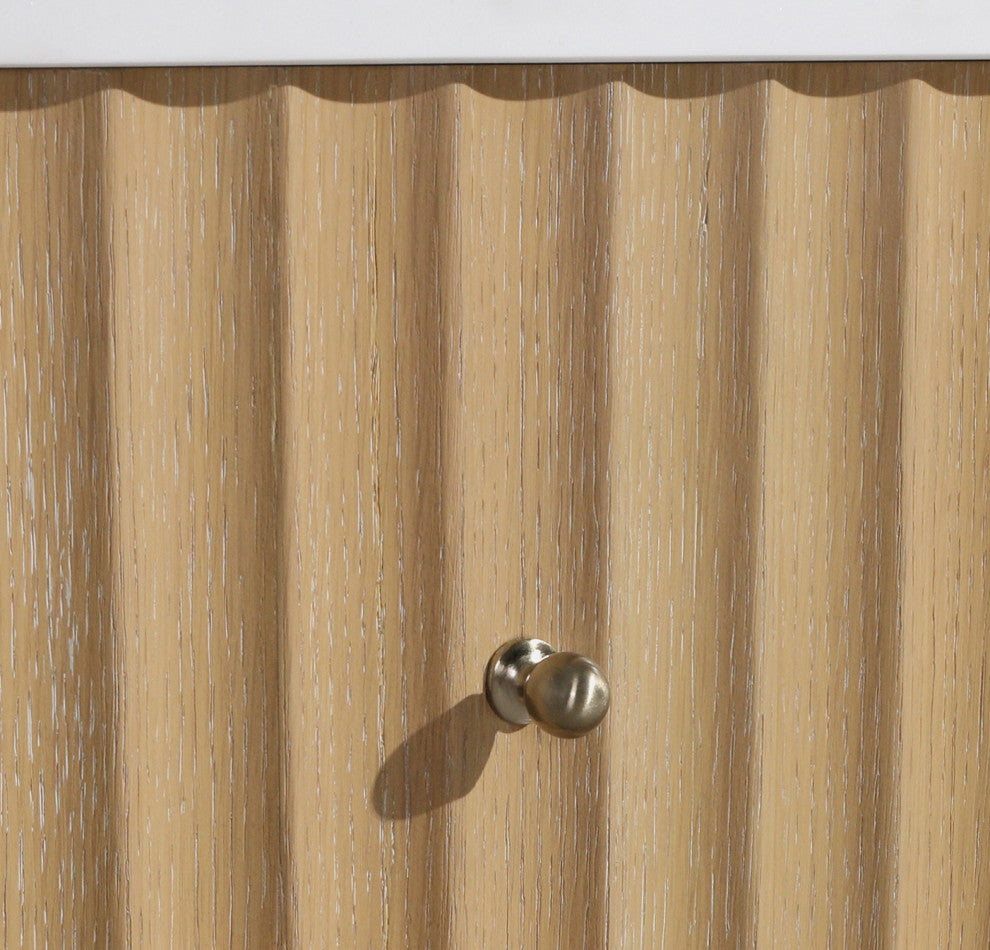 La Jolla Bathroom Vanity, Washed Oak, 36", Single Sink, Floating