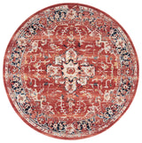 Safavieh Charleston CHL411Q Rug, Red/Ivory, 6'7" X 6'7" Round