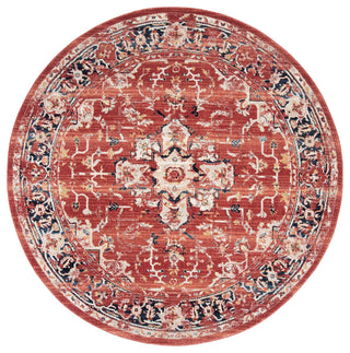 Safavieh Charleston CHL411Q Rug, Red/Ivory, 6'7" X 6'7" Round