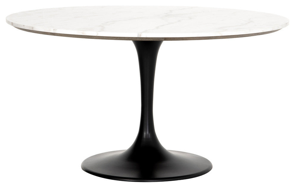 Powell Dining Table-55"-White Marble