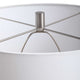Sleek Light Gray Column Table Lamp Ceramic Two Tone Gloss Textured