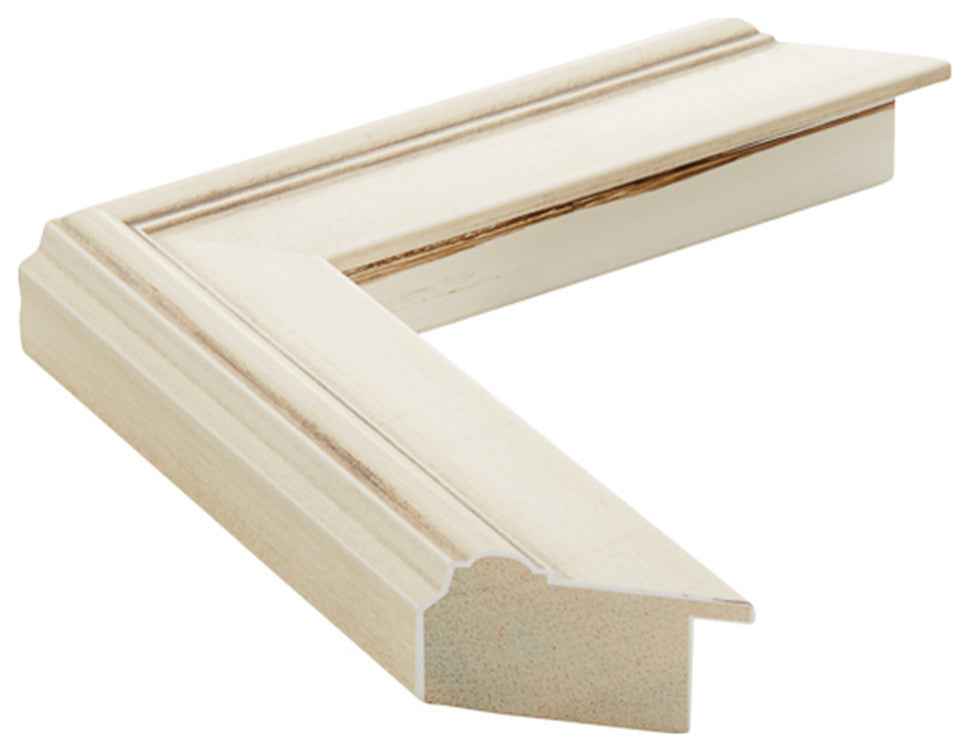 Kendall Framed Wall Mirror, Ivory, 20"x48"