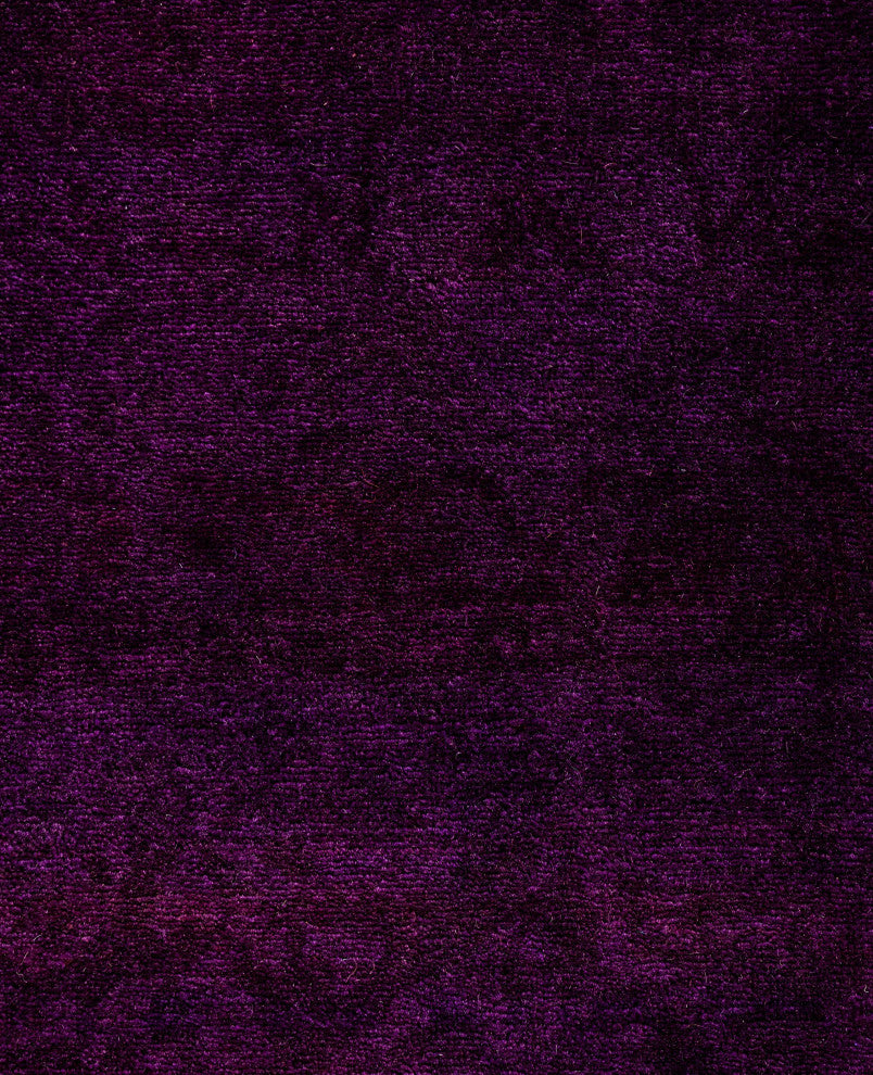 Overdyed One-of-a-Kind Hand-Knotted Area Rug Purple, 6' 1" x 9' 5"