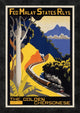 "Fed Malay States Rlys" Framed Canvas Giclee, 17"x24"