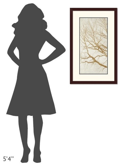 "Golden Tree I" Framed Digital Print by Alessio Aprile, 20x32"