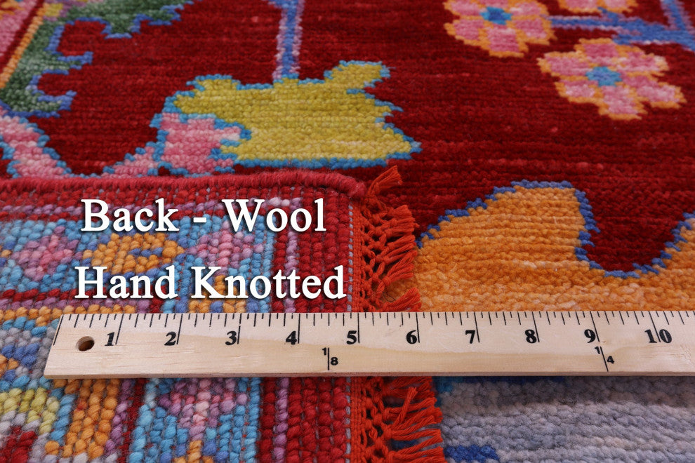 8' 0" X 9' 10" Turkish Oushak Hand-Knotted Wool Rug - Q15389