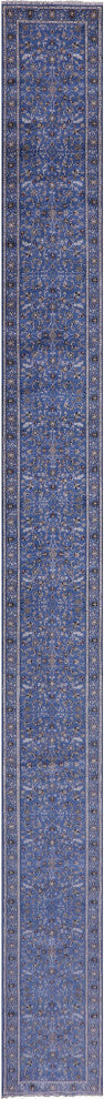 2' 9" X 31' 10" Wool & Silk Persian Nain Handmade Runner Rug - Q14882
