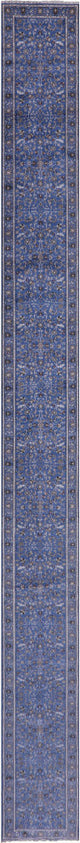 2' 9" X 31' 10" Wool & Silk Persian Nain Handmade Runner Rug - Q14882