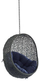 Hide Sunbrella Fabric Swing Outdoor Patio Lounge Chair Without Stand - Gray Navy