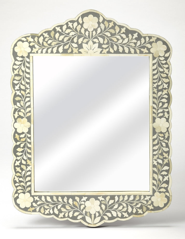 Butler Vivienne Gray Bone Inlay Wall Mirror