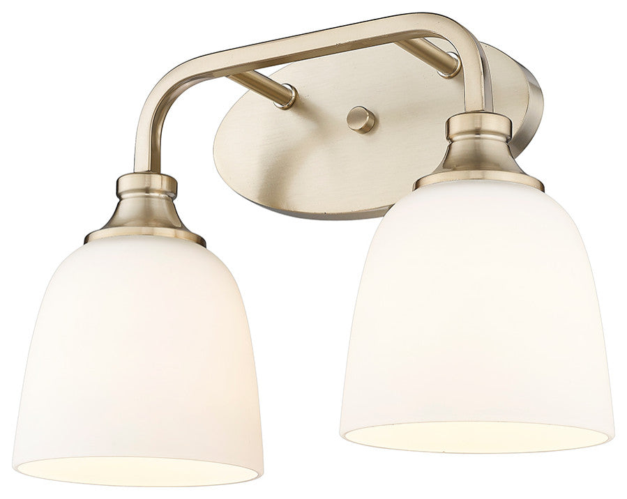 Alberta 2 Light 15" Modern Gold Bathroom Vanity Light