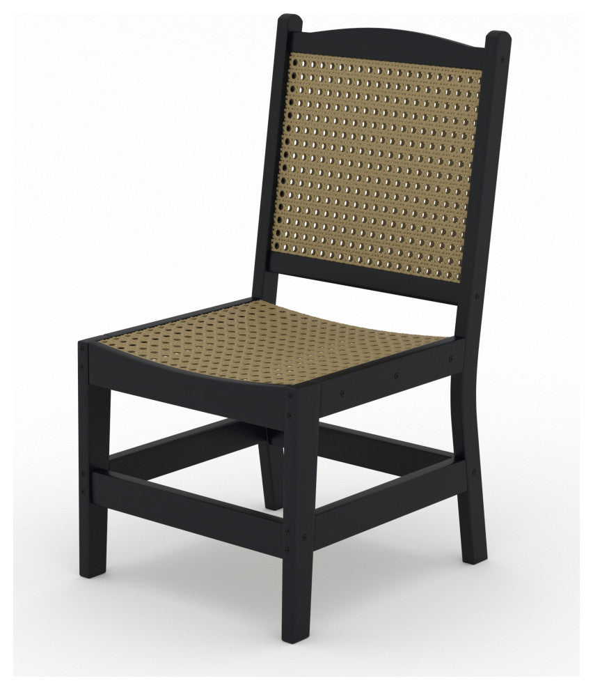 LuXeo Tuscany Woven Rattan Dining Set, Black, 7-Piece