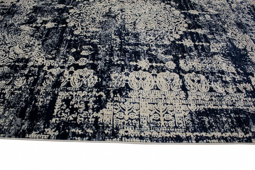 Noori Rug Lagoon Navy/Beige Rug, 9'11"x13'11"